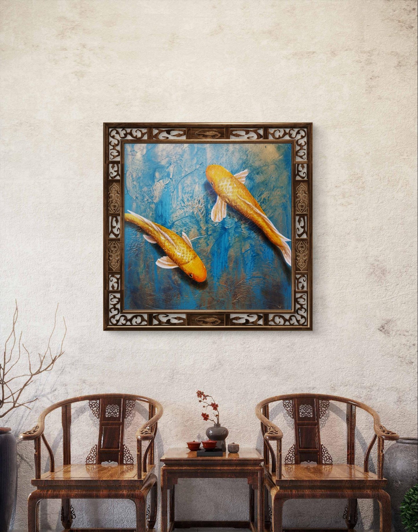 "A Peaceful Pair" 16x16 Print