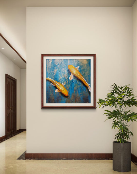 "A Peaceful Pair" 16x16 Print